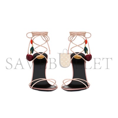 YSL MON CHÉRI SANDALS IN SUEDE AND RHINESTONES 863530AAF555787